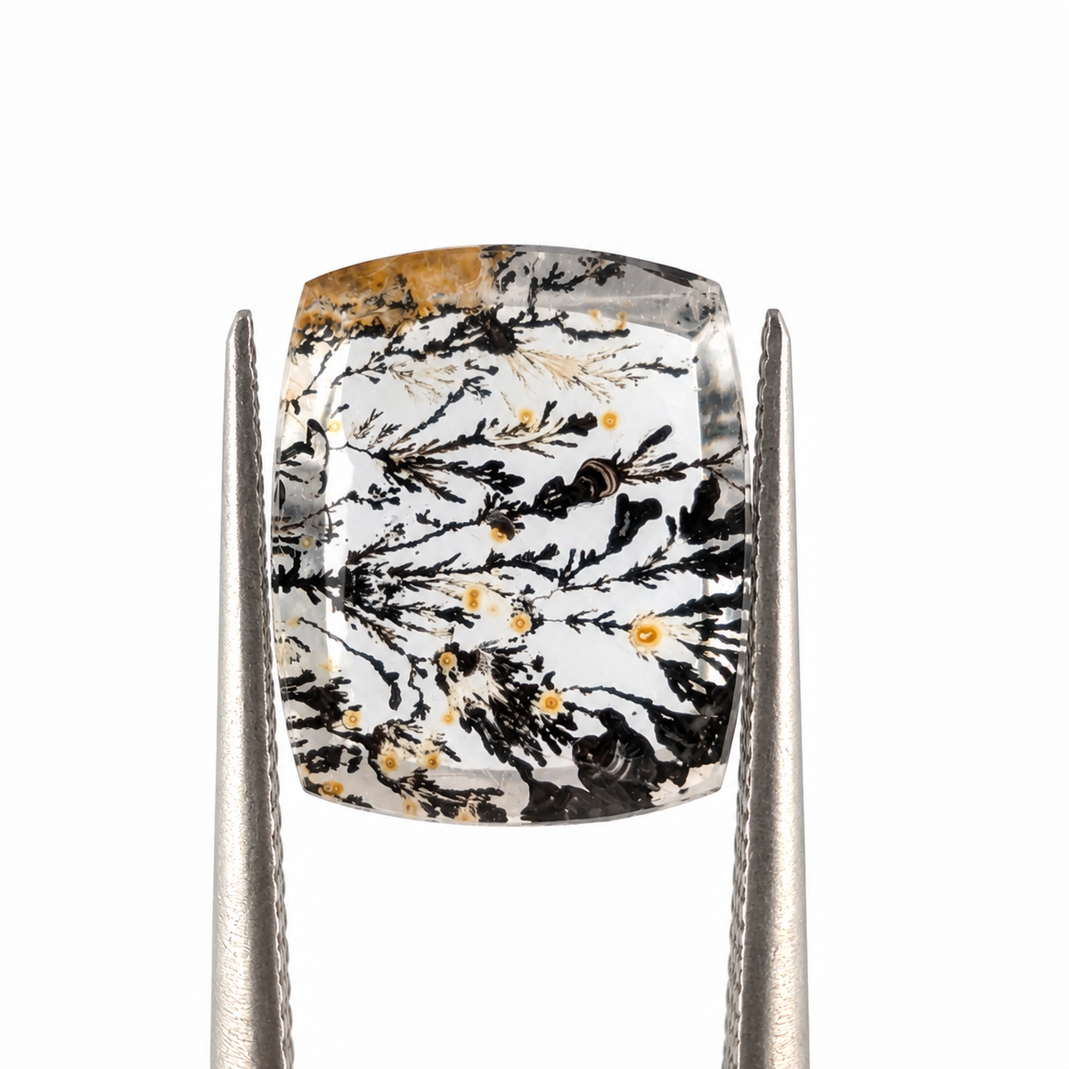 Cuarzo Dendrítico Cojín alargado 12.3 x 9.3 mm