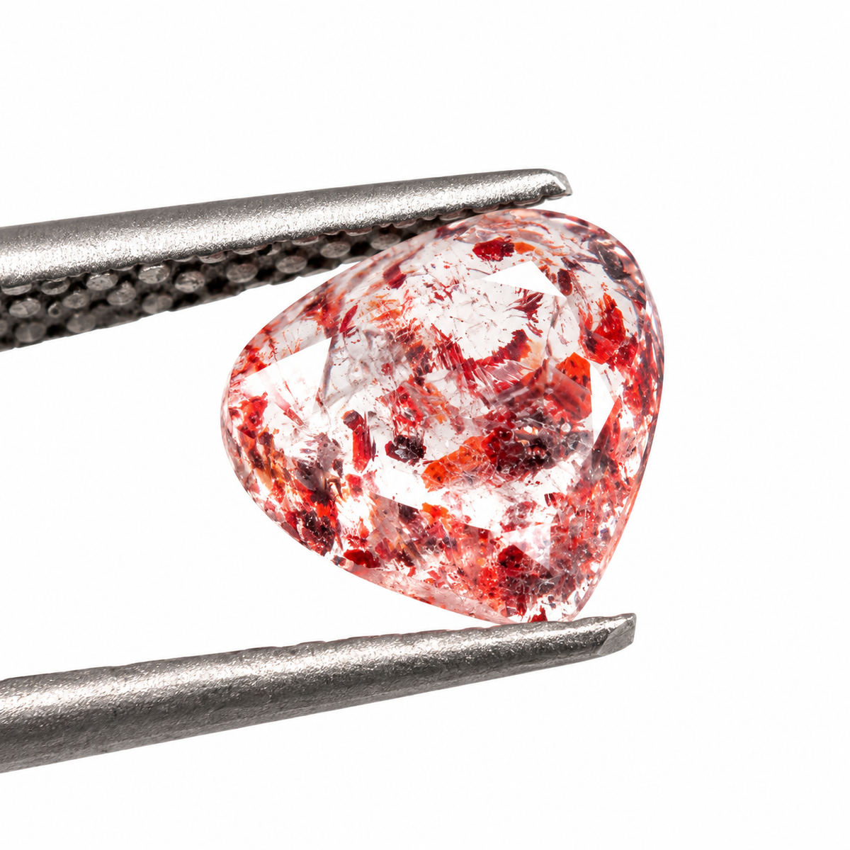 Cuarzo Hematoide Facetado Pera 8 x 6 mm