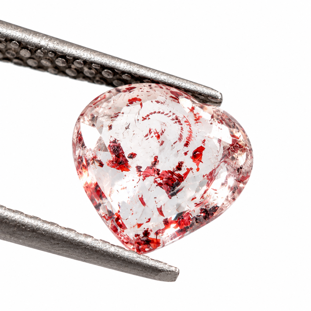 Cuarzo Hematoide Facetado Pera 7 x 7.5 mm