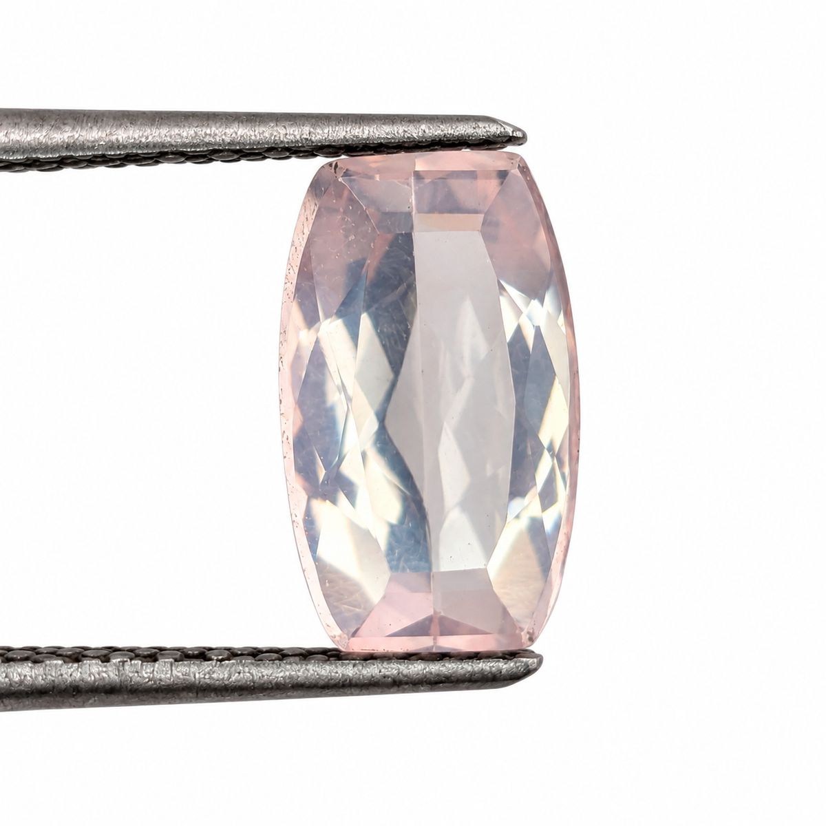 Cuarzo Rosa Facetado Cojín 10 x 6 mm