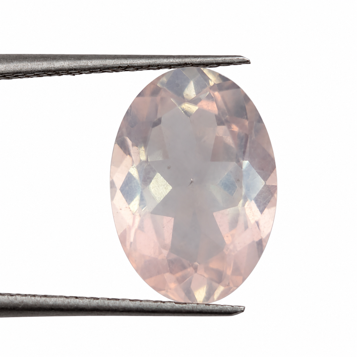 Cuarzo Rosa Facetado Ovalado 14 x 10 mm