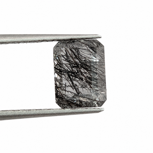 Cuarzo Rutilado Facetado Esmeralda 8 x 6 mm