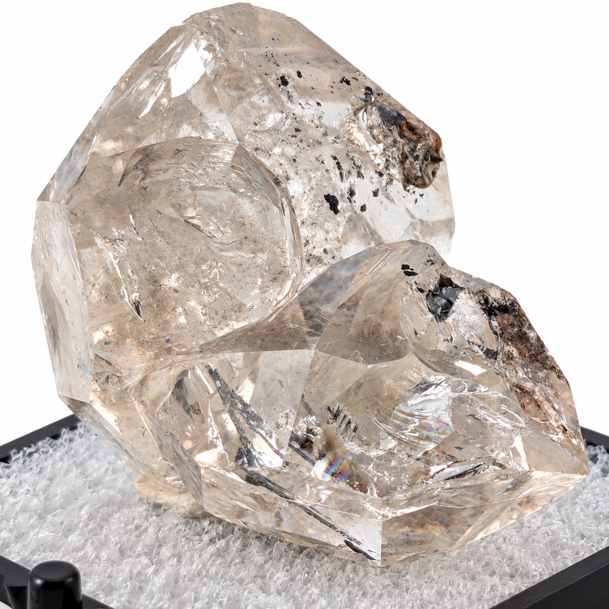Diamante Herkimer en en Caja de acrílico ~5 cm