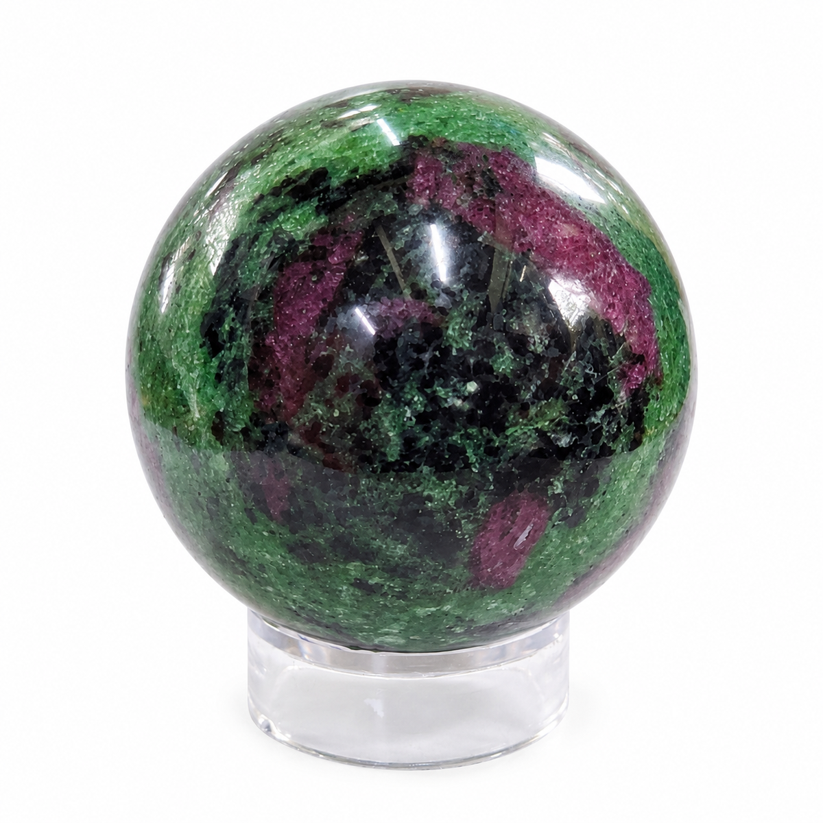 Esfera Zoicita con Rubí Aprox 4.9 cm