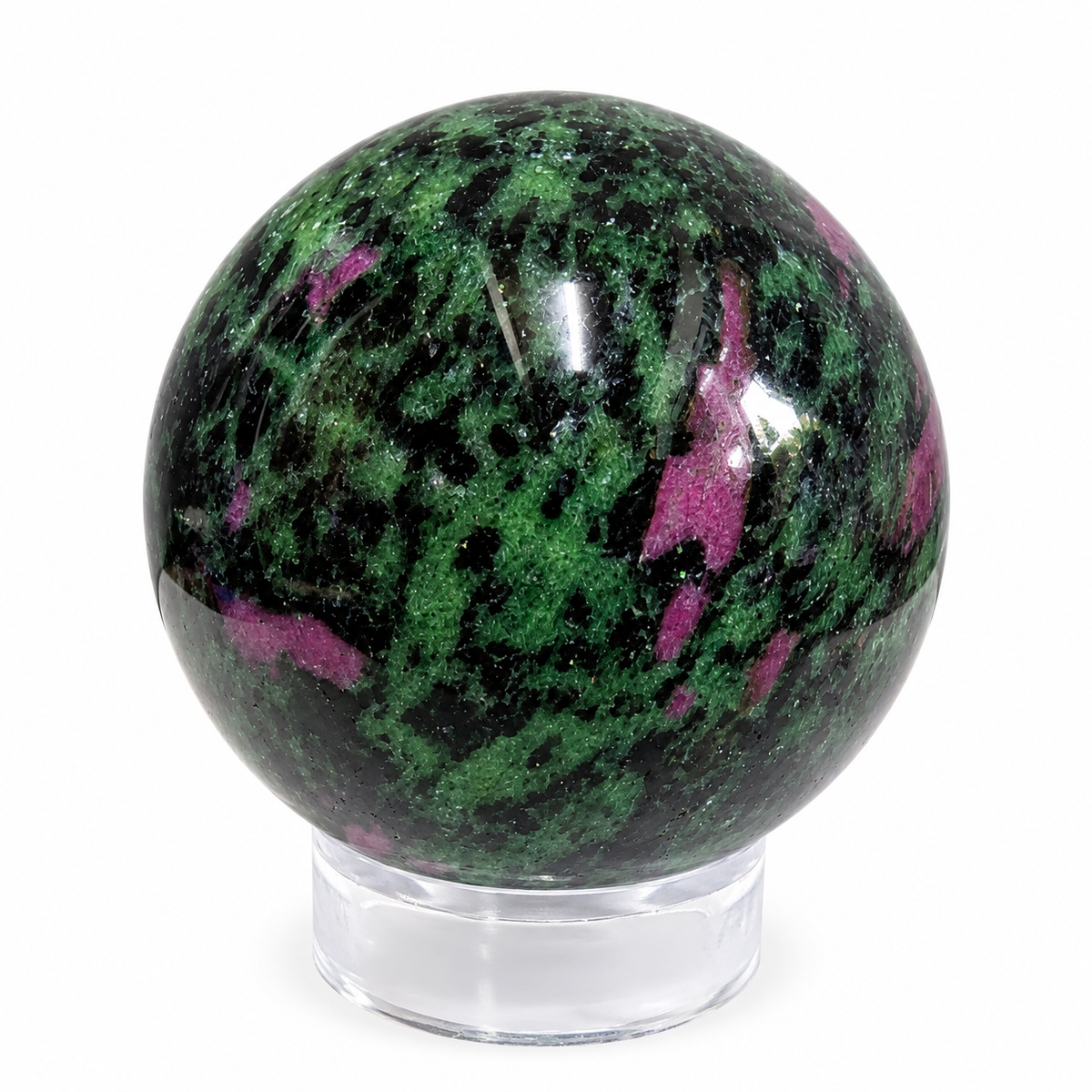 Esfera Zoicita con rubí Aprox 6.6 cm