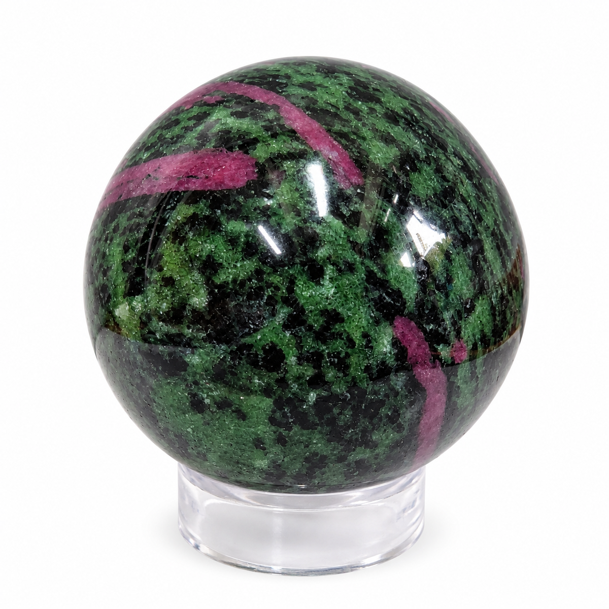 Esfera Zoicita con rubí Aprox 6.6 cm