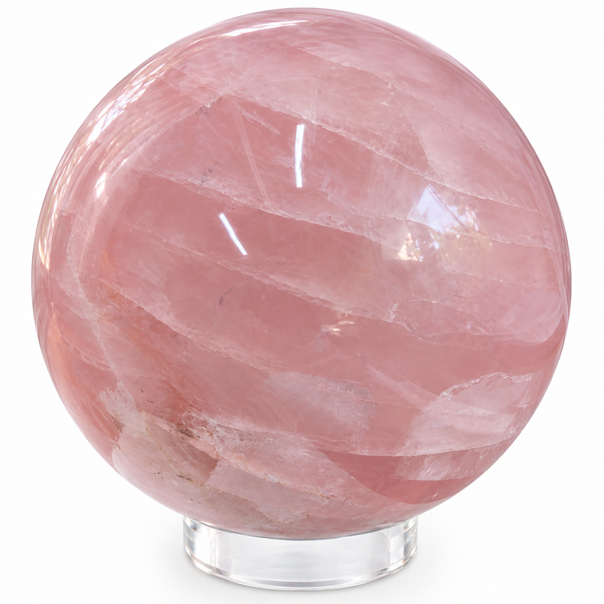 Esfera de Cuarzo Rosado Aprox 16 cm