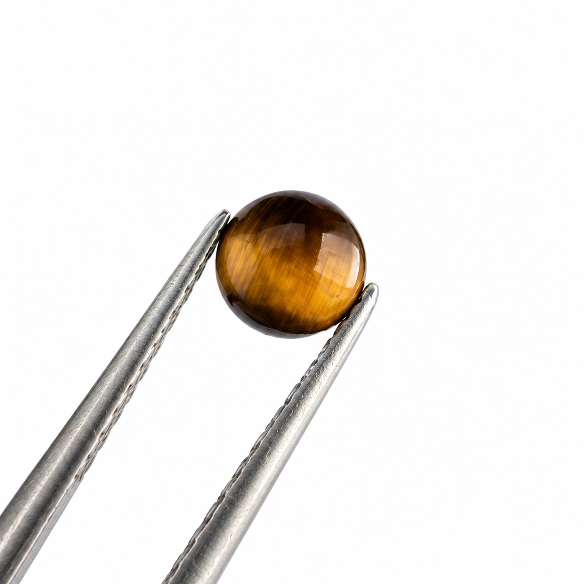 Ojo de Tigre Cabuchón Redondo 4 mm