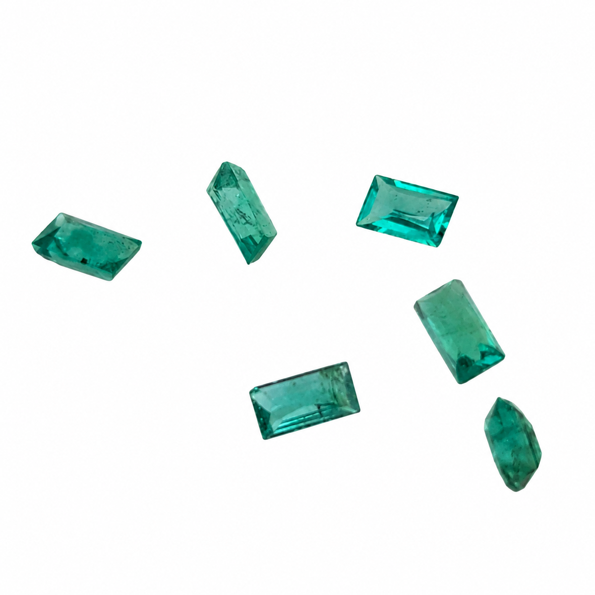 Esmeralda Facetado Rectangular 2 x 1 mm