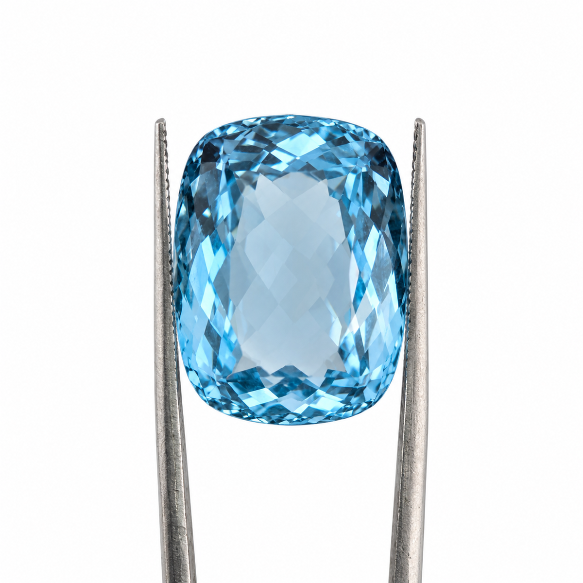 Topacio Swiss Blue Facetado Cojín 23 x 16 mm