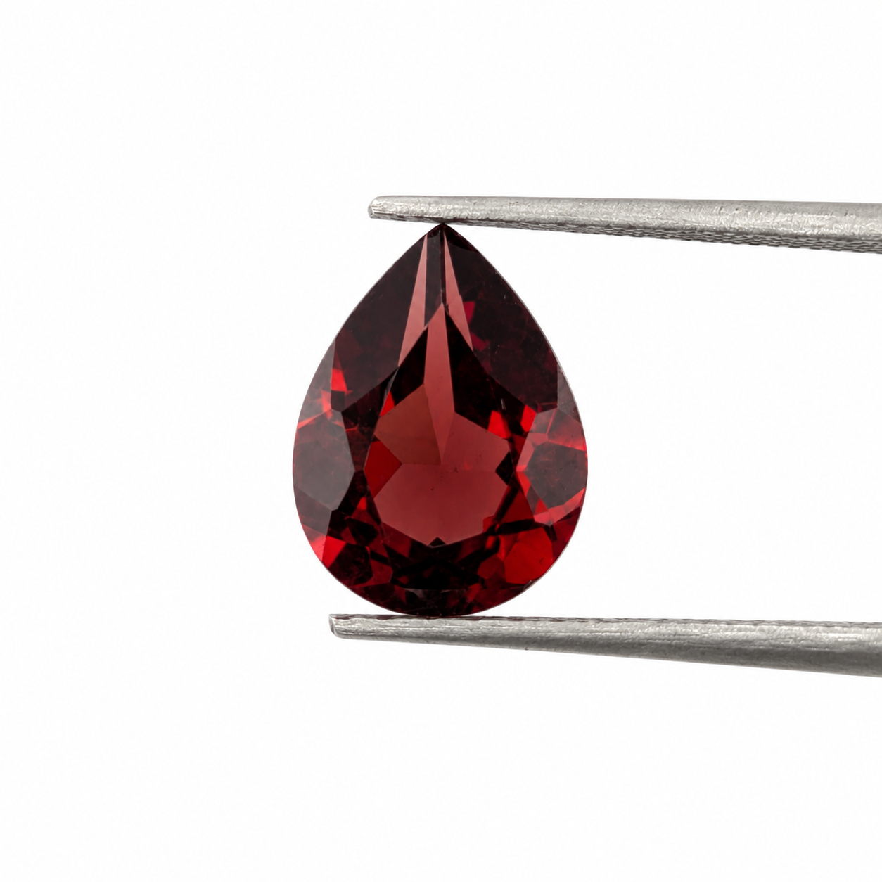 Granate Rojo Facetado Pera 8 x 6 mm