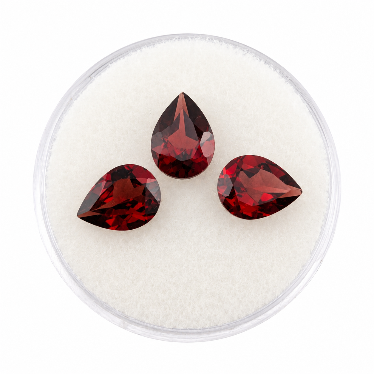 Granate Rojo Facetado Pera 8 x 6 mm