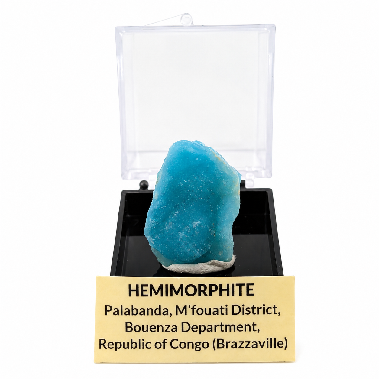 Hemimorfita en Bruto en Caja de Acrílico 3.5 cm