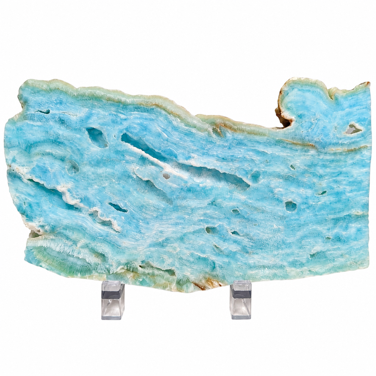 Laja de Aragonita Pulida de 14 x 7.6 x 0.9 cm
