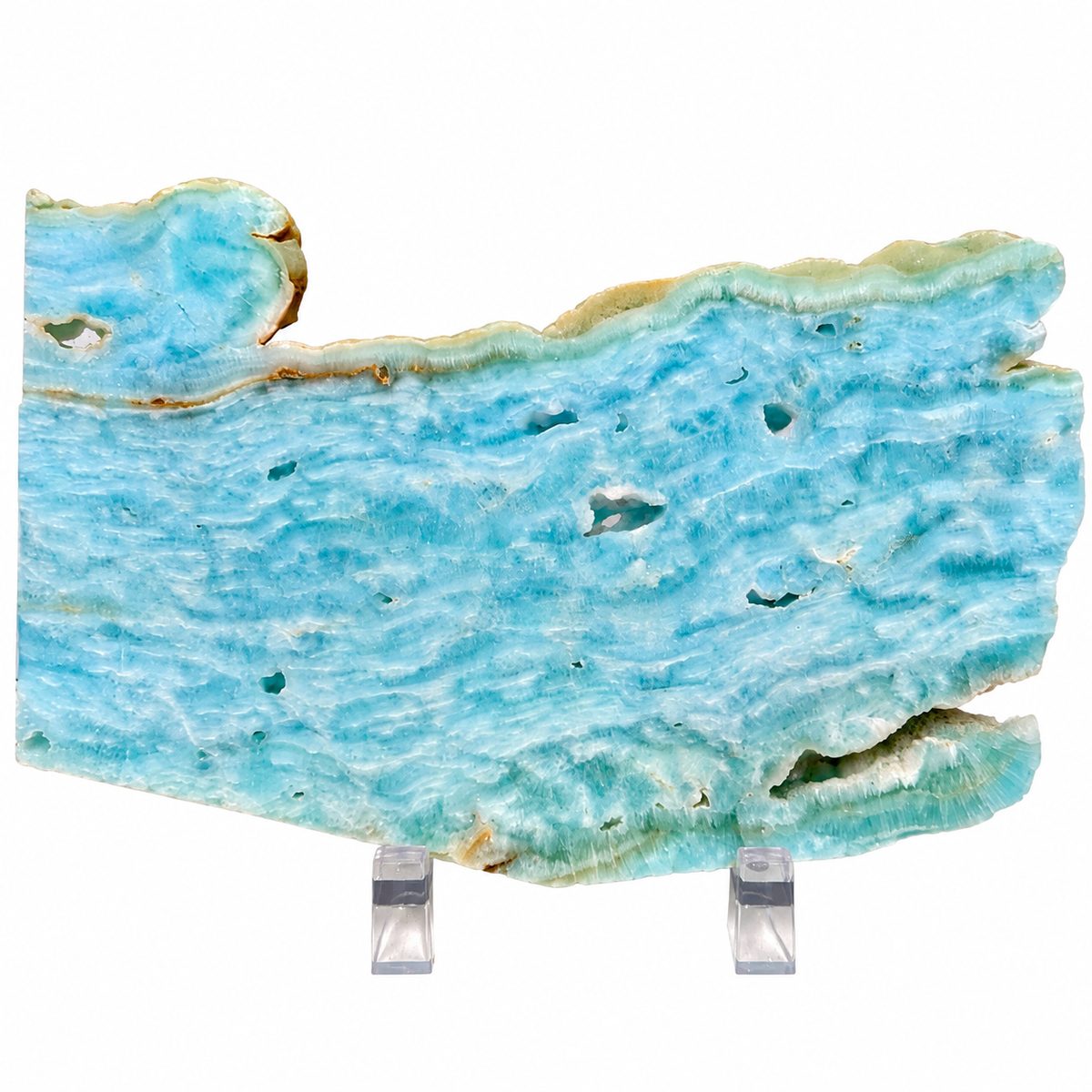 Laja de Aragonita Pulida de 14 x 7.6 x 0.9 cm
