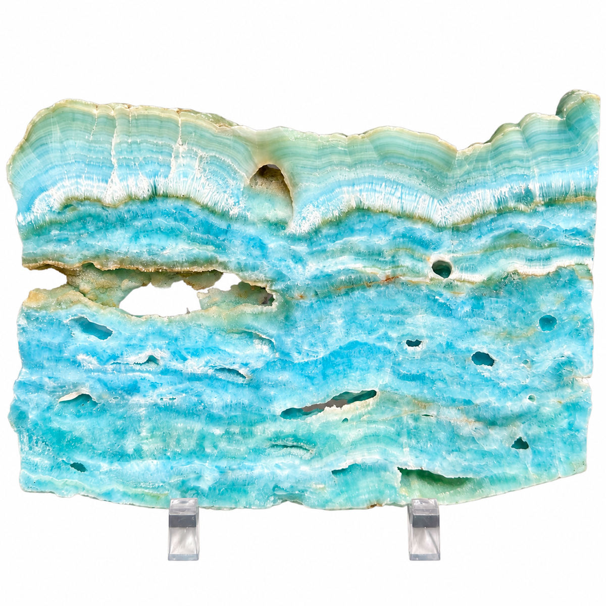 Laja de Aragonita Pulida de 14 x 9 x 1 cm