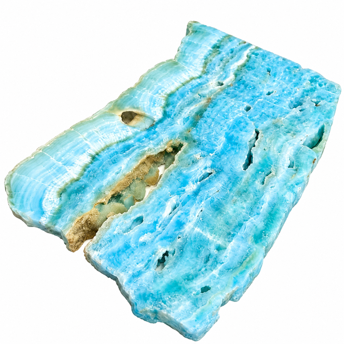 Laja de Aragonita Pulida de 14 x 9 x 1 cm
