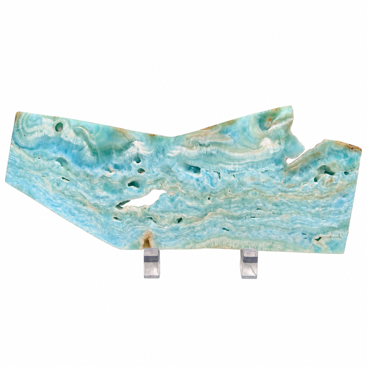 Laja de Aragonita Pulida de 17 x 6.7 x 0.7 cm