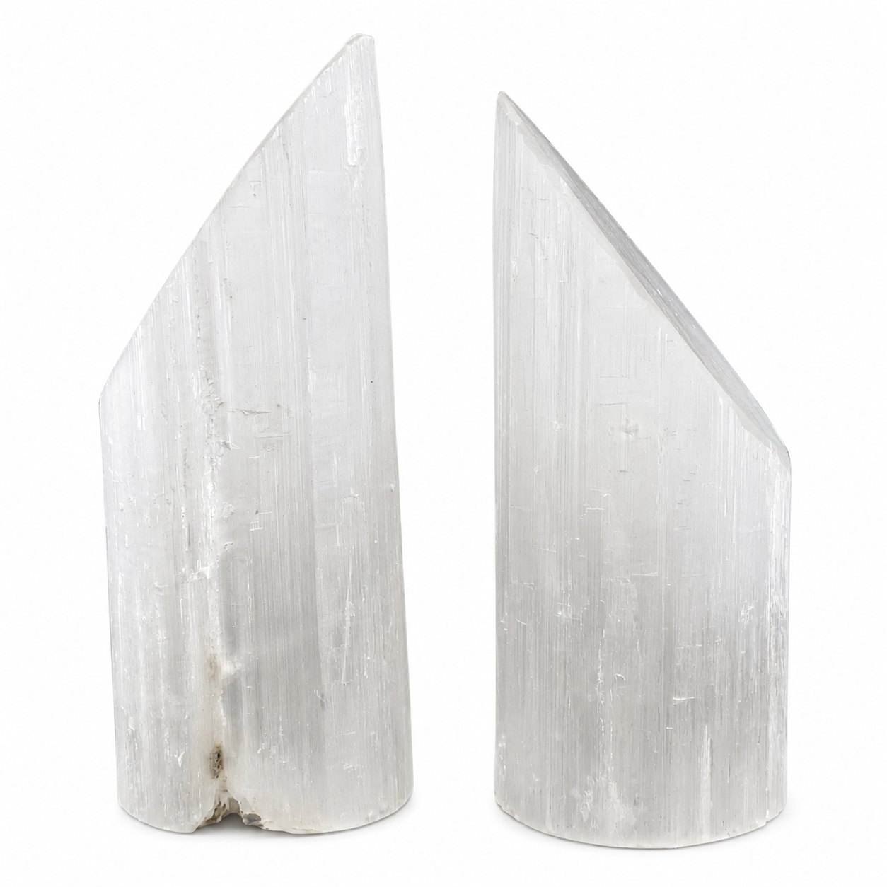 Lámpara Akker de selenita blanca 20 x 8 cm