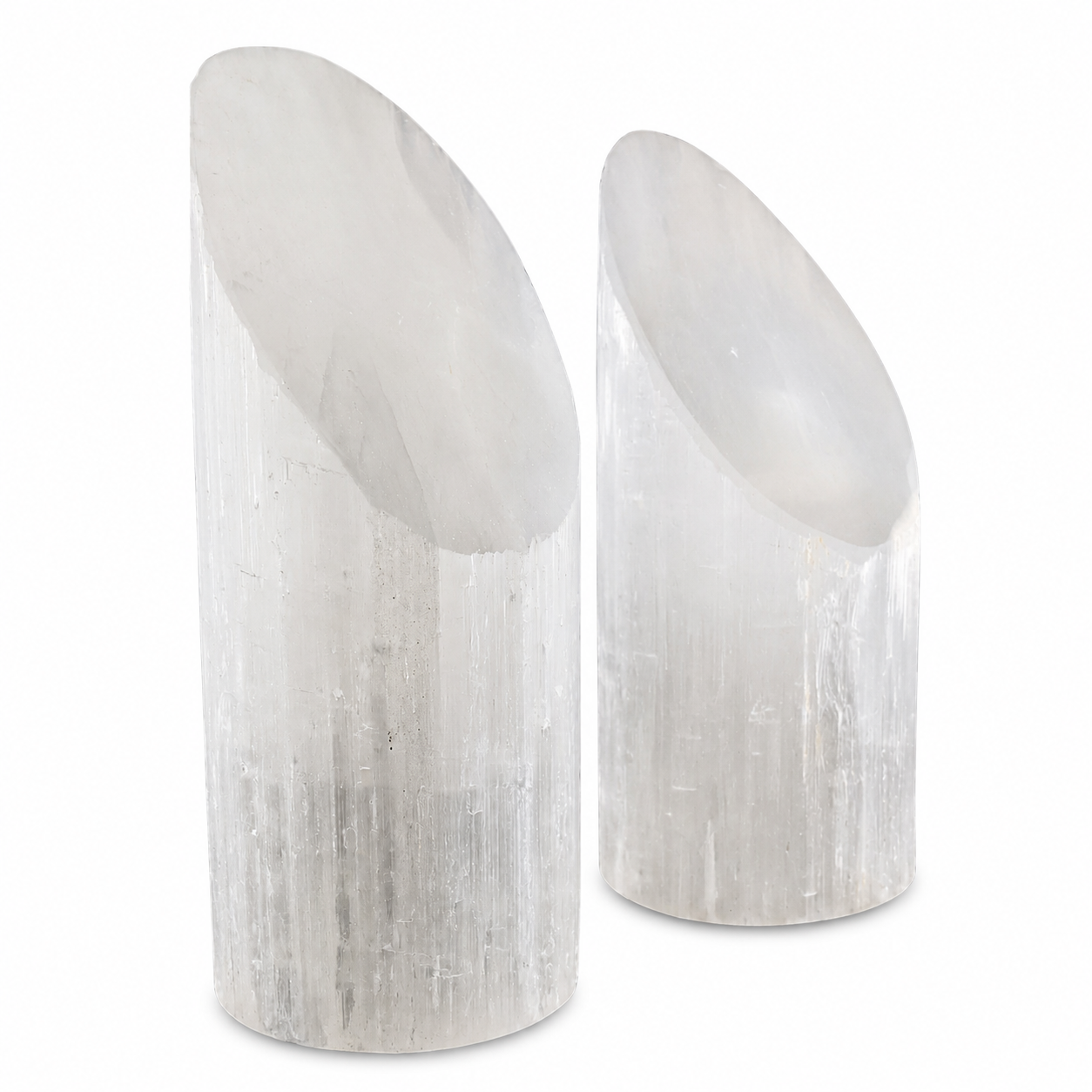 Lámpara Akker de selenita blanca 20 x 8 cm