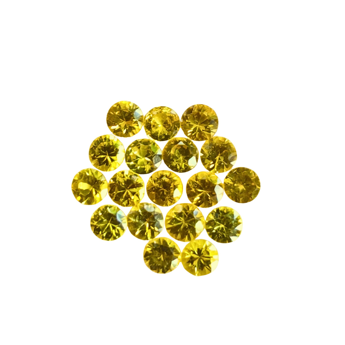 Zafiro Amarillo Facetado Redondo 3.5 mm