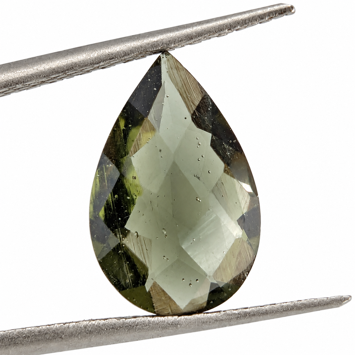 Moldavita Facetada Gota 12.7 x 8 mm