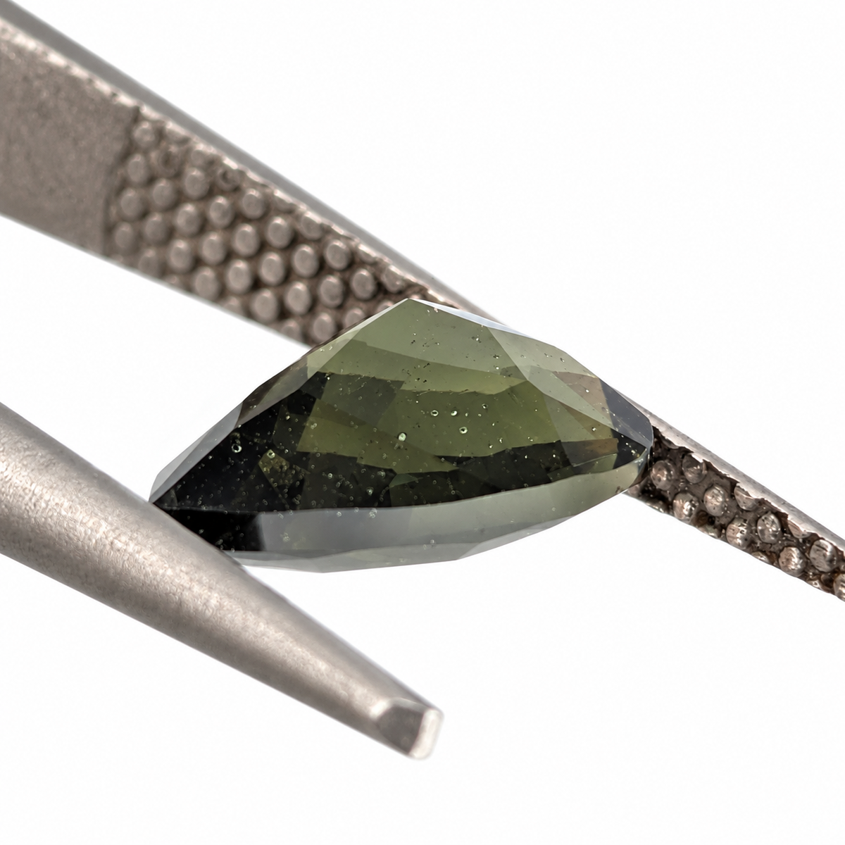 Moldavita Facetada Gota 12.7 x 8 mm