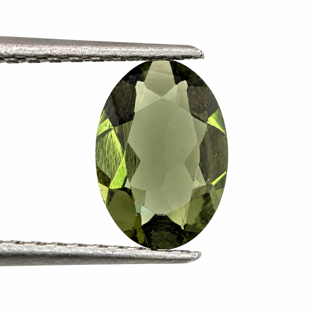 Moldavita Facetada Ovalada 9.5 x 6 mm