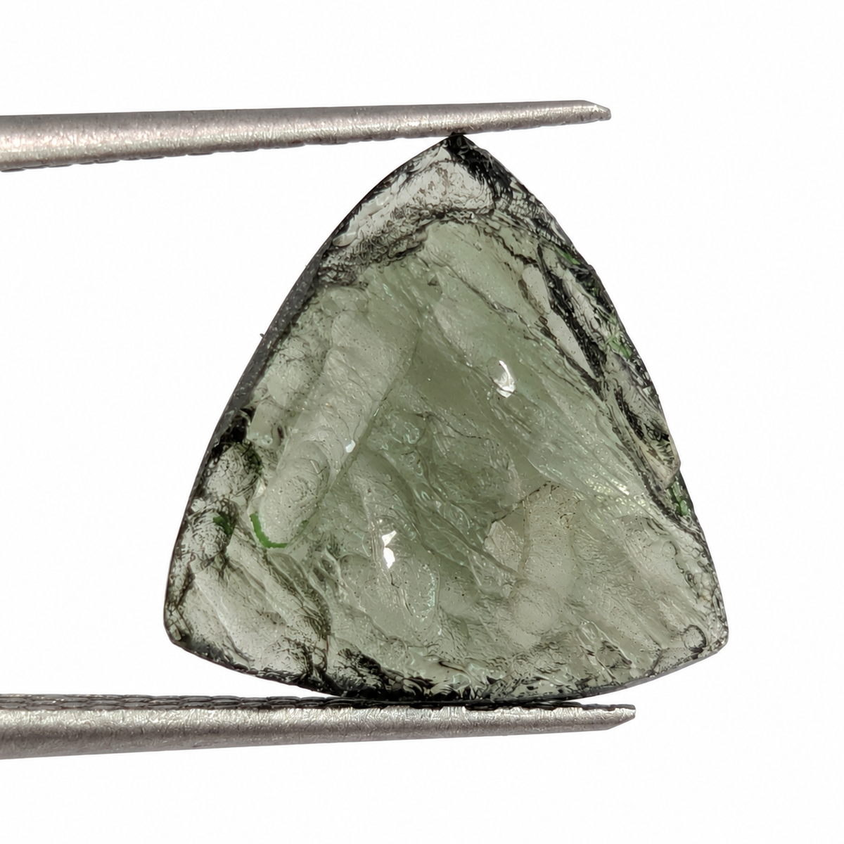 Moldavita Facetada Triángulo 13.2 mm