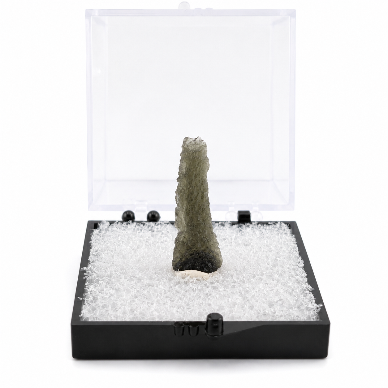 Moldavita en Bruto en Caja de acrílico 5 cm