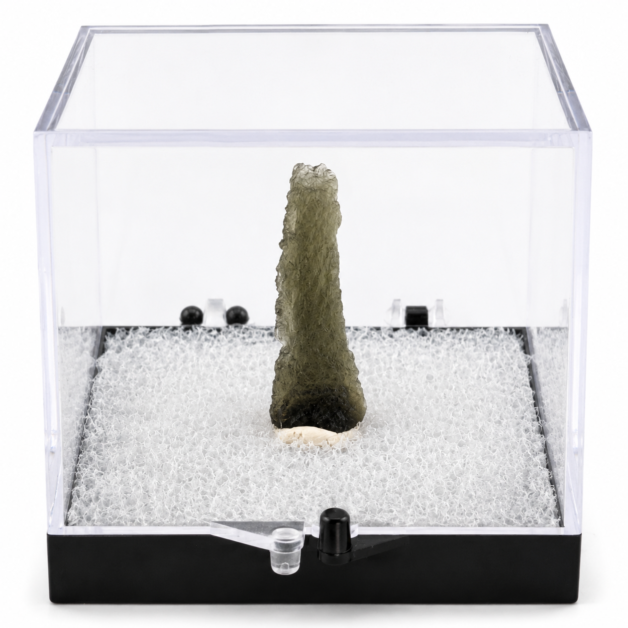 Moldavita en Bruto en Caja de acrílico 5 cm