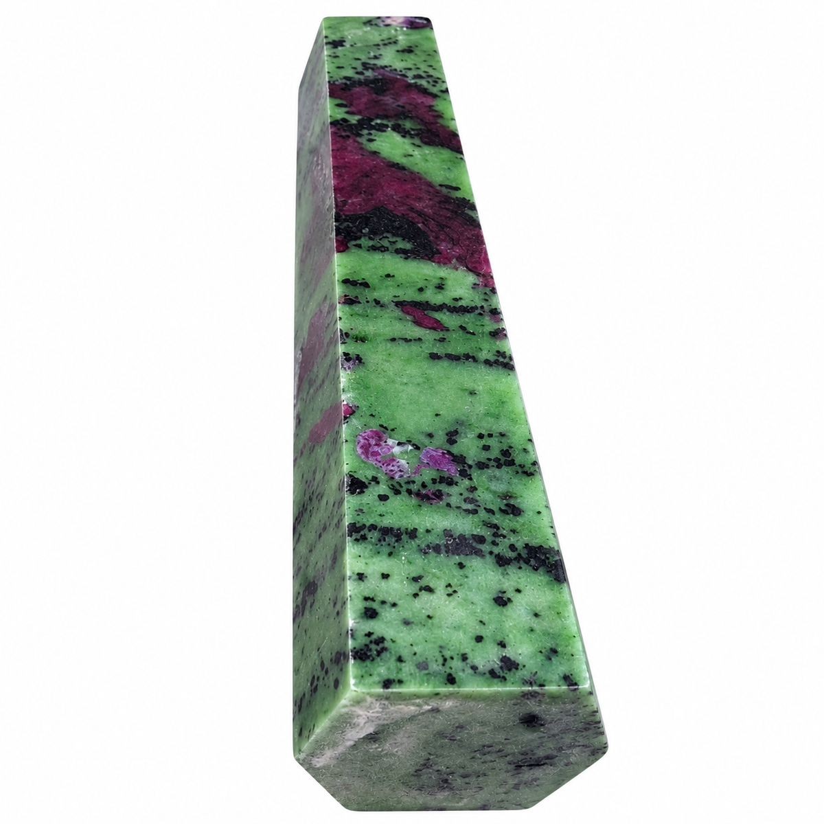Obelisco de Zoicita con Rubí 26 x 4.5 cm