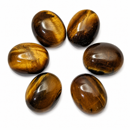 Ojo de Tigre Cabuchon Ovalado 9 mm x 7 mm