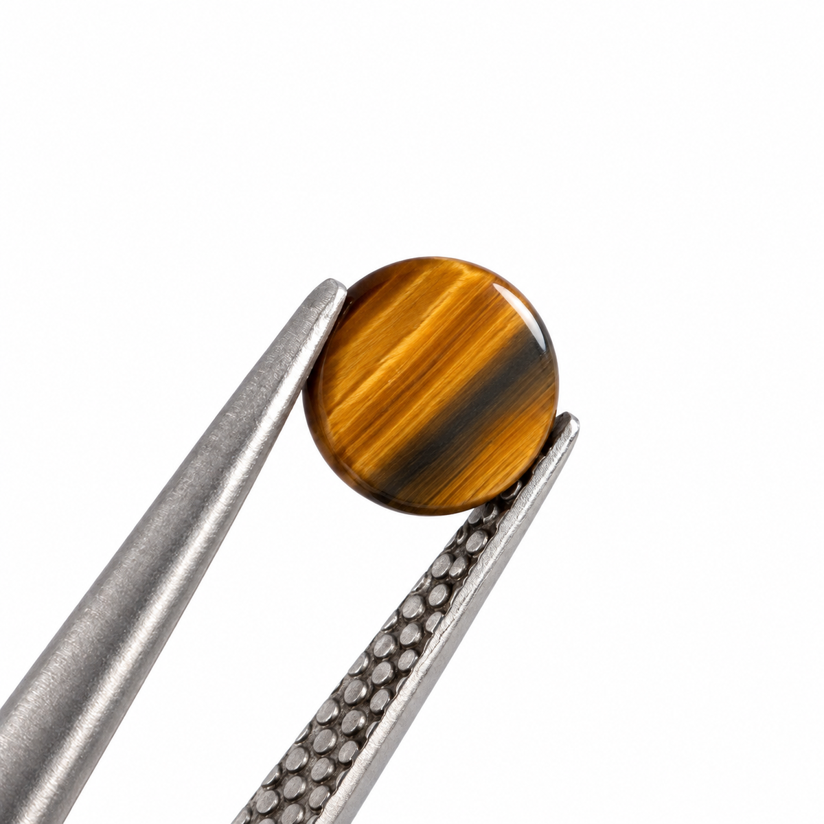 Ojo de Tigre Cabuchón Redondo 4 mm