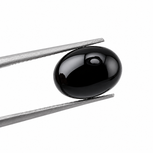 Ónix Negro Cabuchón Ovalado 8 x 6 mm