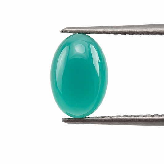 Ónix Verde Cabuchon Ovalado 6 mm x 8 mm