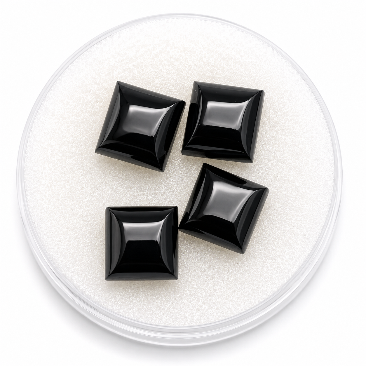 Ónix negro Cabuchón Cuadrado 8 mm