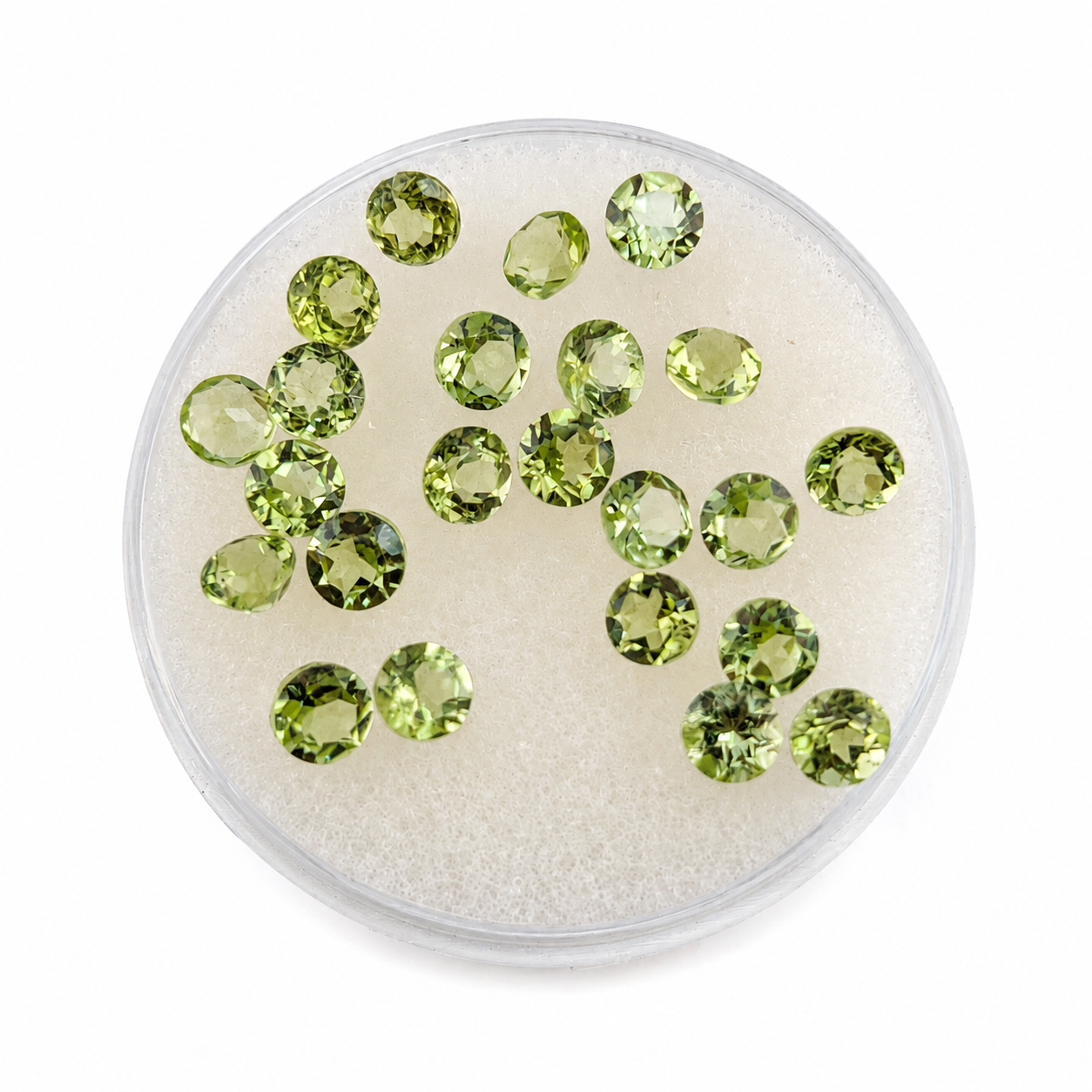 Peridoto Facetado Redondo 4 mm
