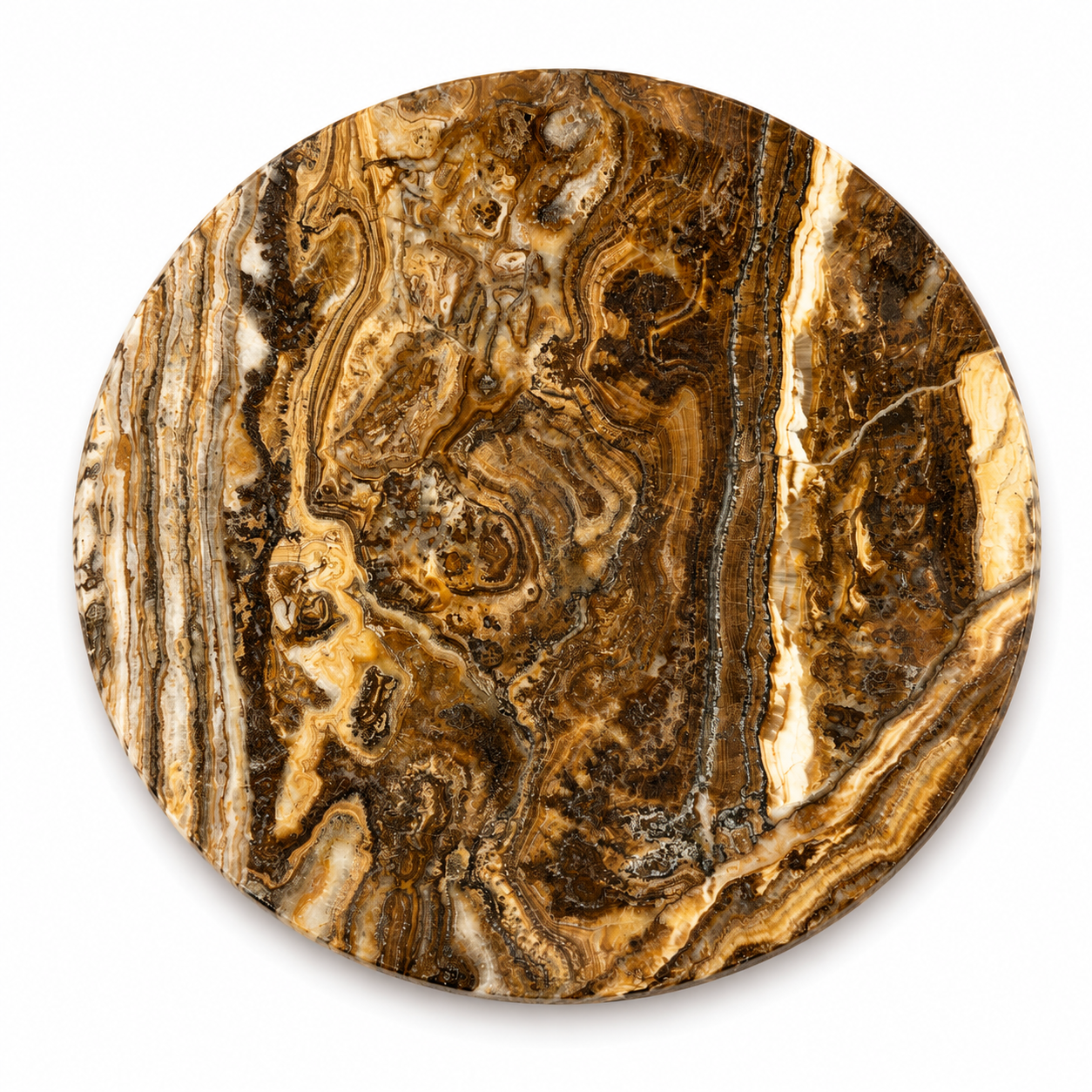 Plato de Ónix de Marruecos redondo 10 cm