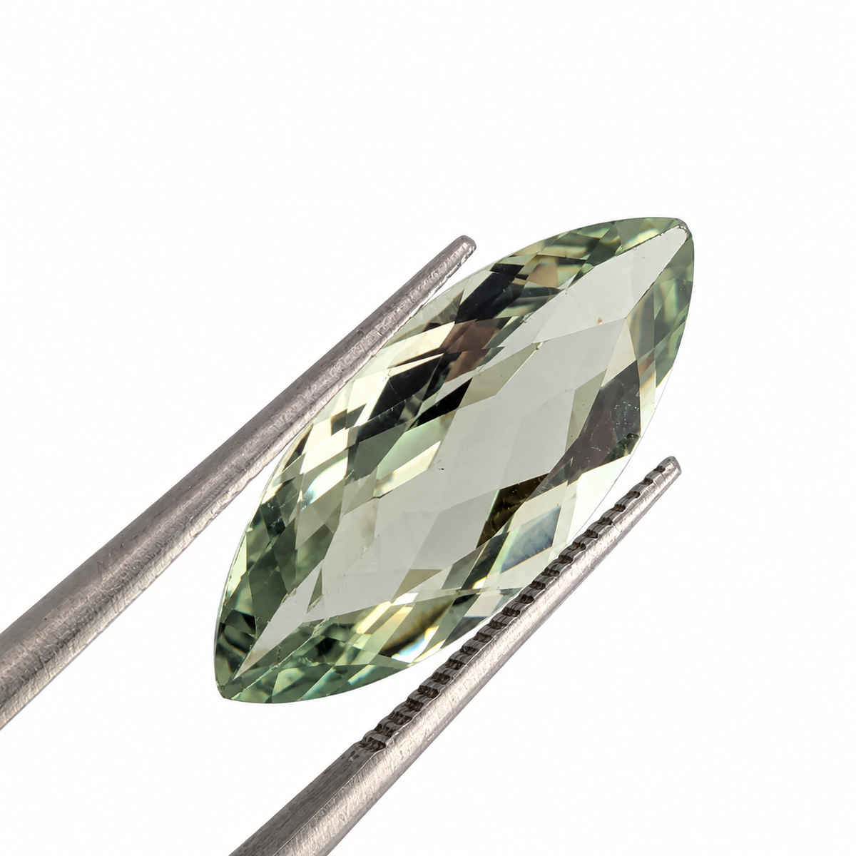 Prasiolita (Amatista Verde) Facetada Marquesa 21.5 x 9 mm