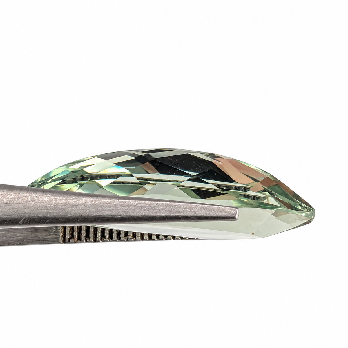 Prasiolita (Amatista Verde) Facetada Marquesa 21.5 x 9 mm