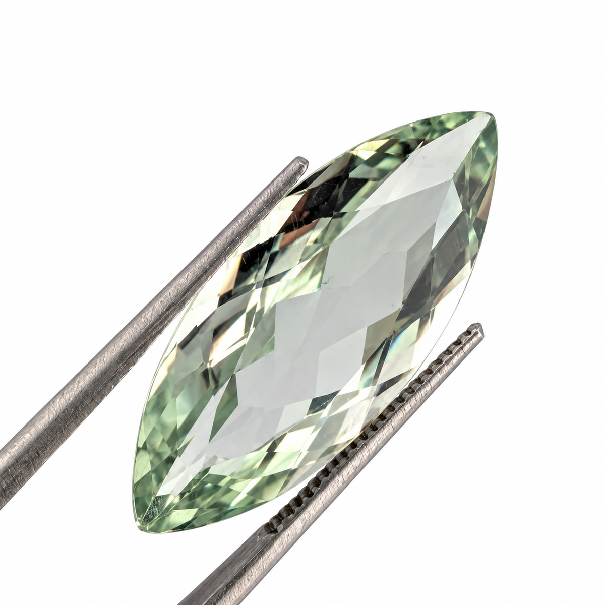 Prasiolita (Amatista Verde) Facetada Marquesa 24 x 10 mm
