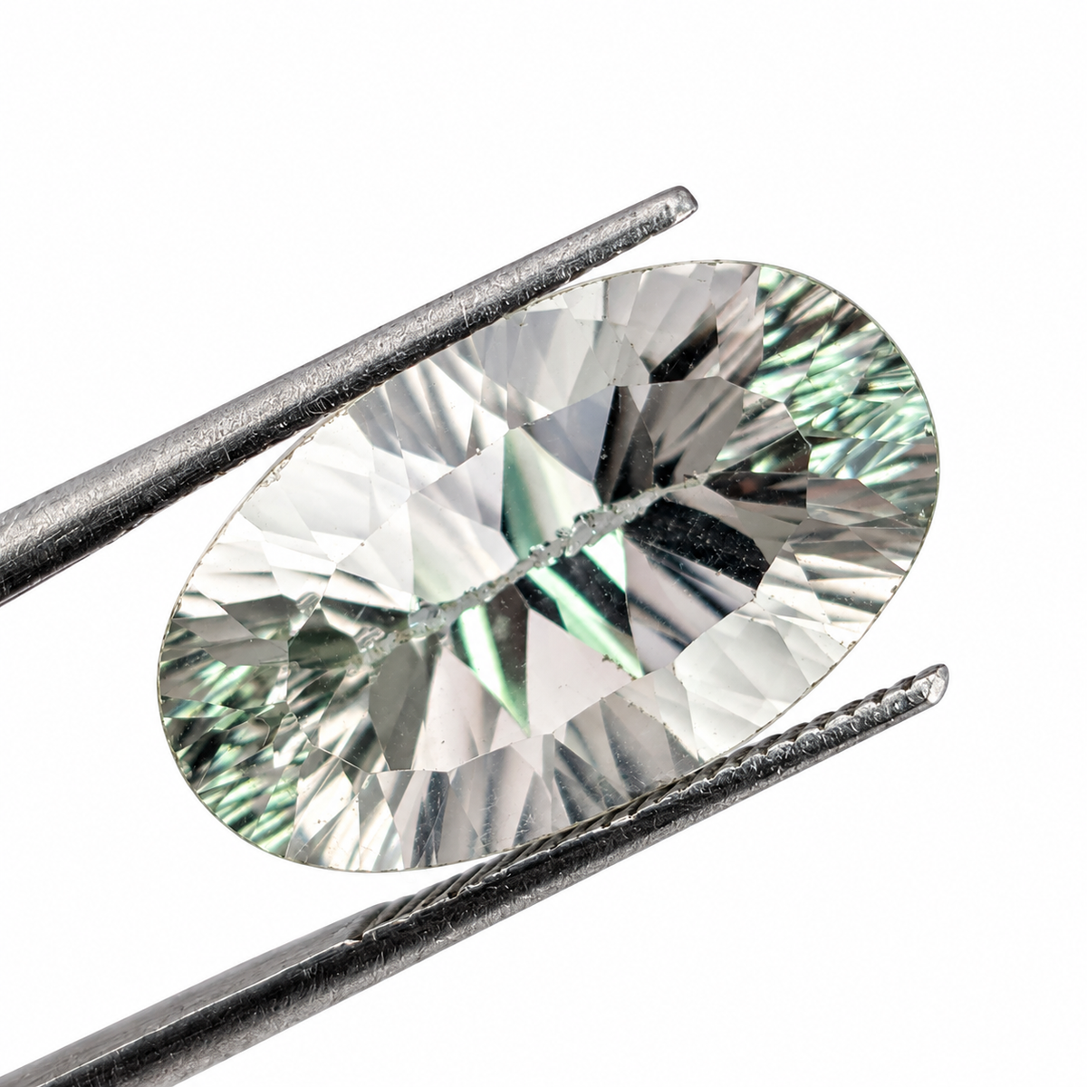 Prasiolita (Amatista Verde) Facetada Ovalada 17 x 10 mm