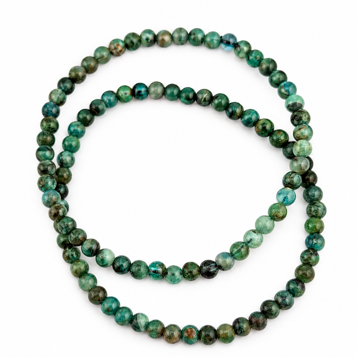 Pulsera Elástica de Esmeralda 4 mm