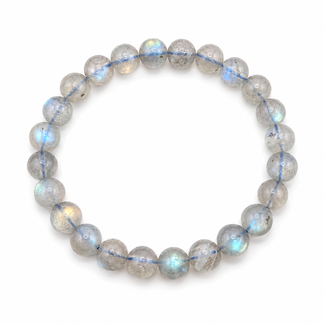 Pulsera Elástica de Labradorita 6mm