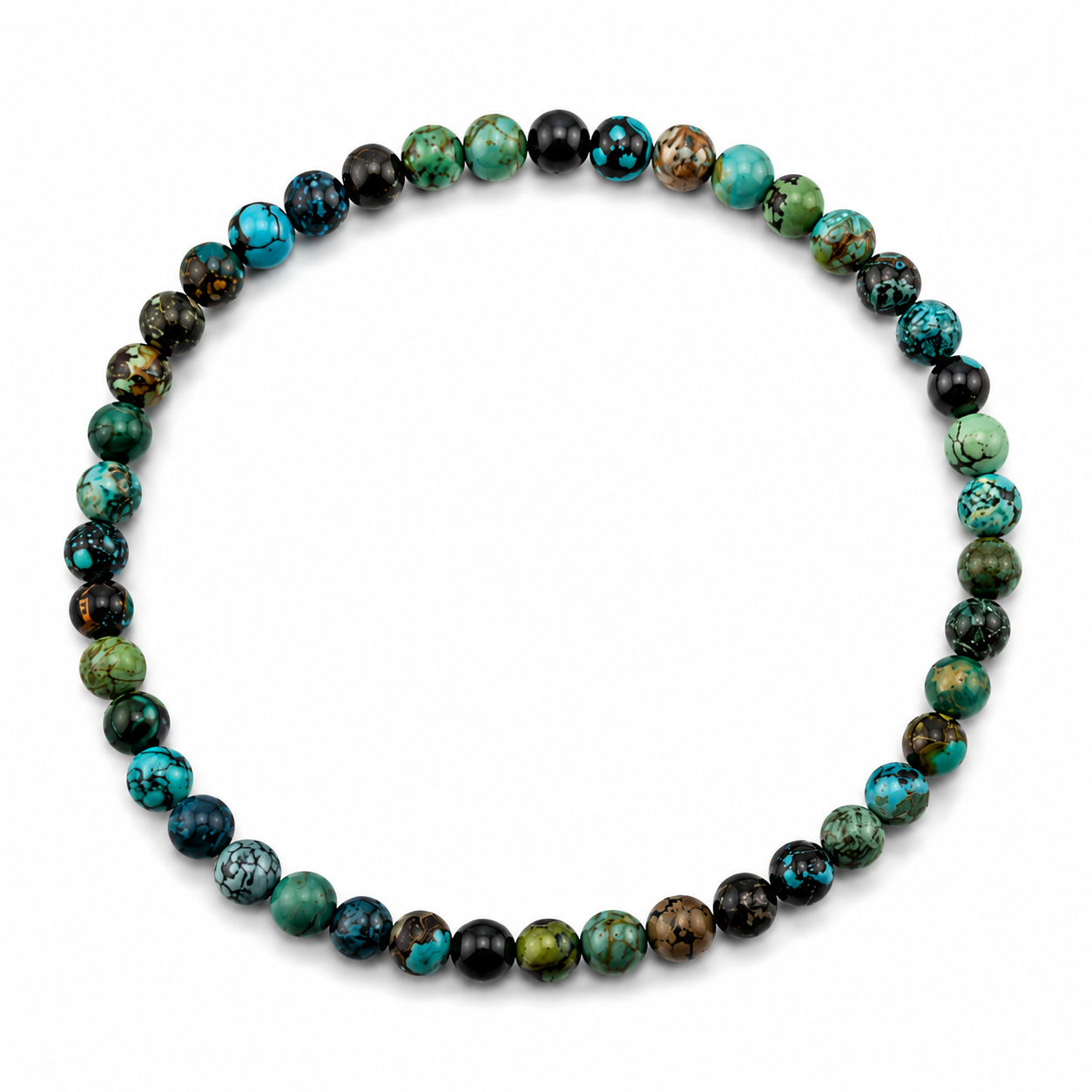 Pulsera Elástica de Turquesa ~4mm