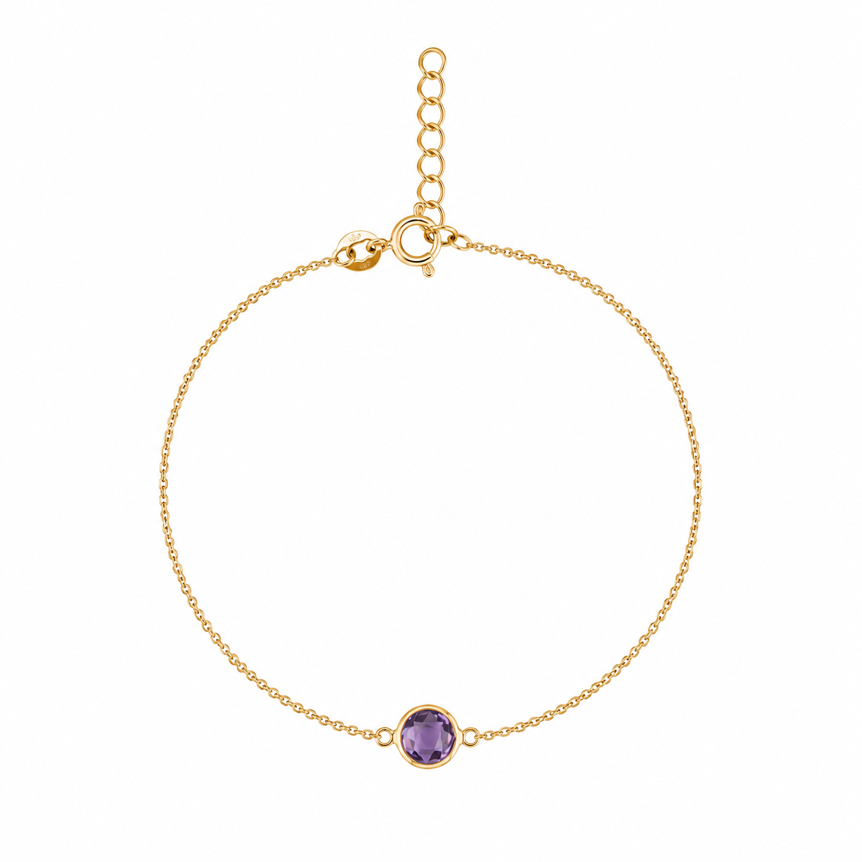 Pulsera de Plata 925 con baño de oro y piedras naturales