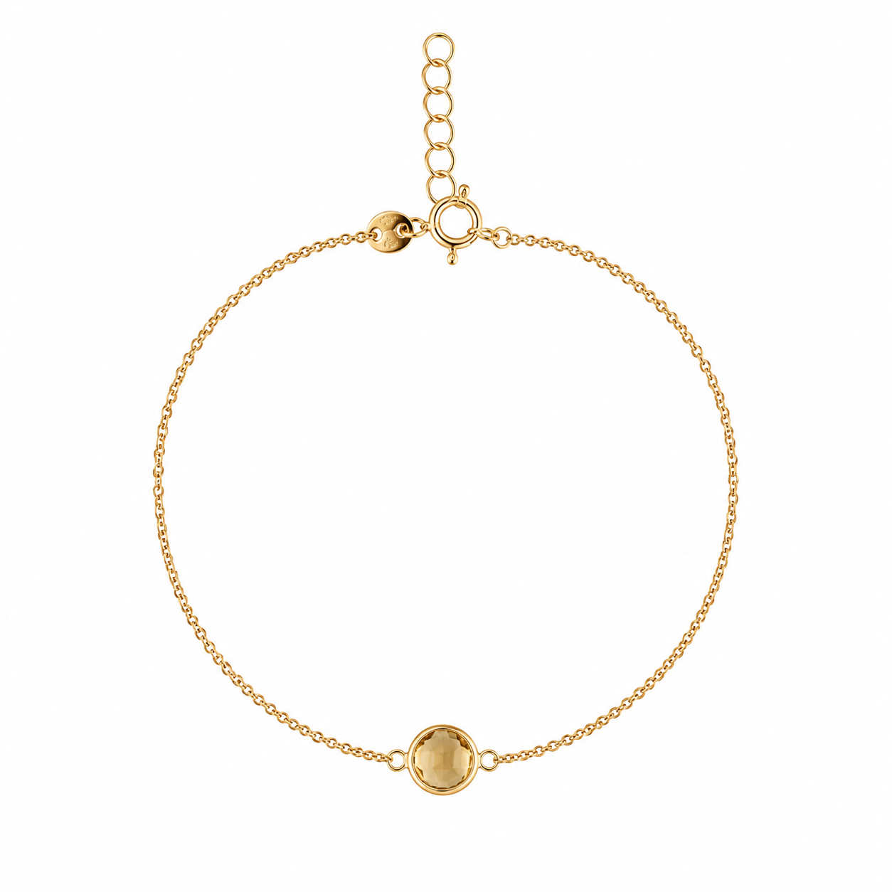 Pulsera de Plata 925 con baño de oro y piedras naturales