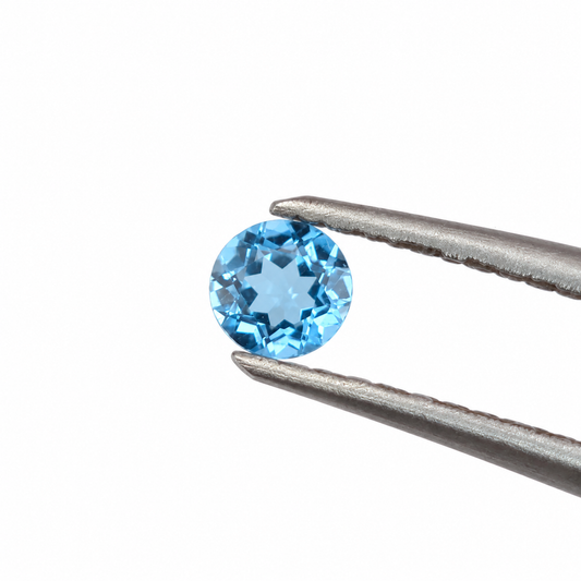 Topacio Azul London Facetado Redondo 3 mm