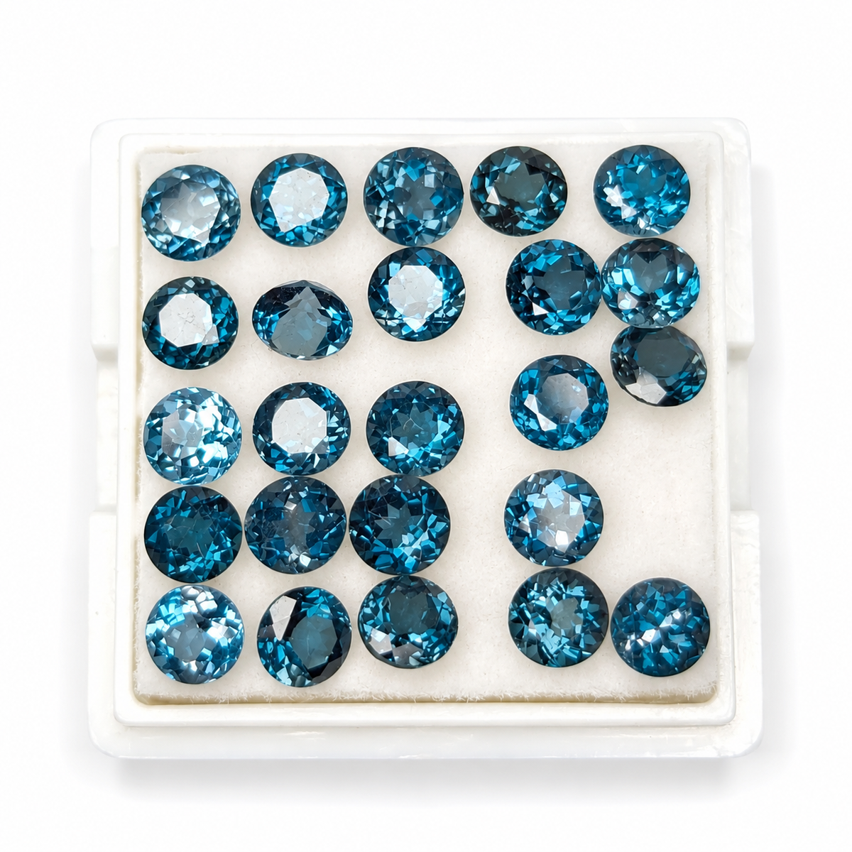 Topacio Azul London Facetado Redondo 4 mm